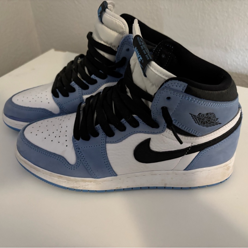 Nike Black and Blue High Top Sneakers